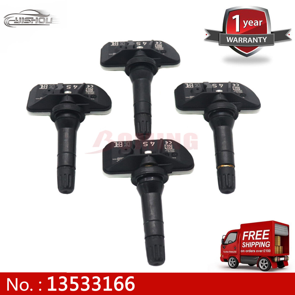 4-pack Tire Pressure Sensors (TPMS) for Universal 2021 Models - TAHOE for YUKON for ESCALADE 13533166
