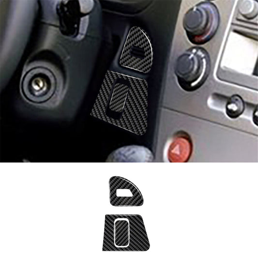 3X Carbon Fiber Right Of Steering Wheel Cover Trim for Honda for Civic Si 2002-2005