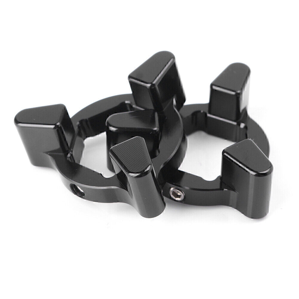 22mm Motor CNC Front Anodized Fork Preload Adjusters Universal Black UK