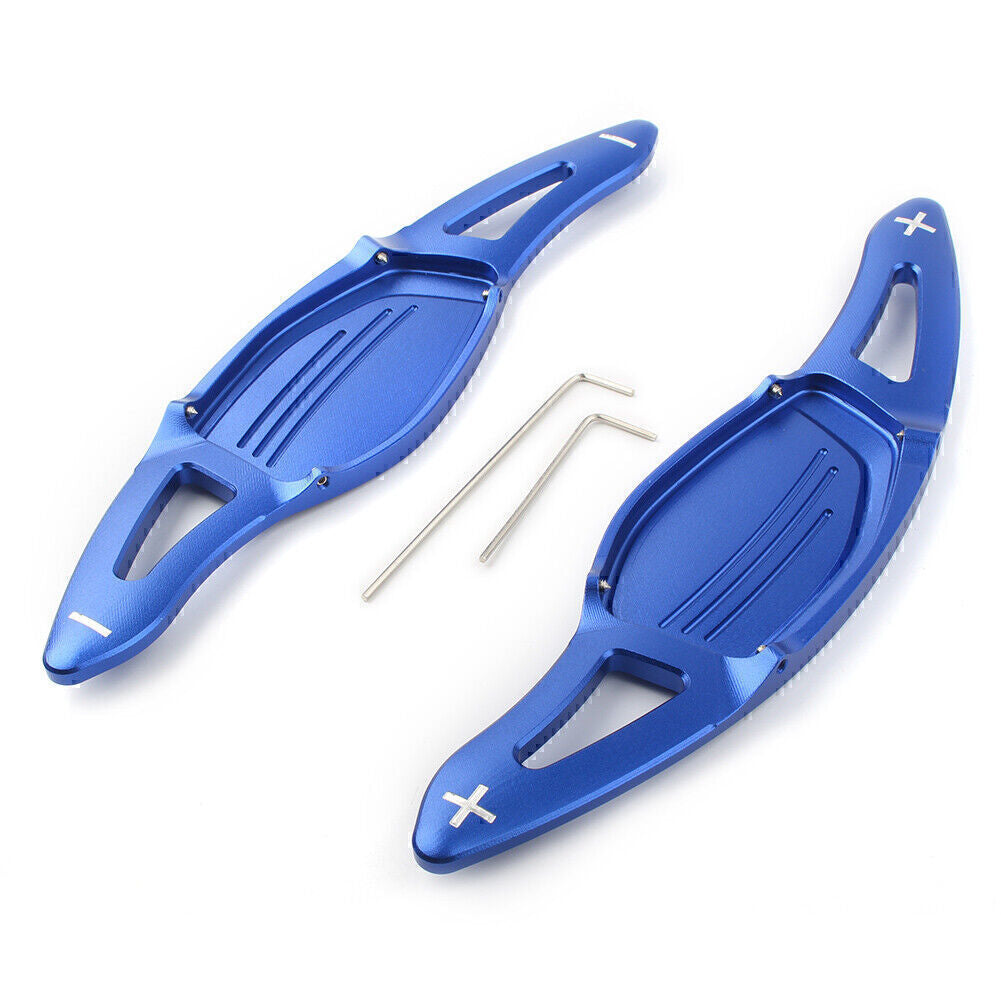 Blue Steering Wheel Shift Paddle Shifter Extension for Audi R8 RS3 RS4 RS5 TT