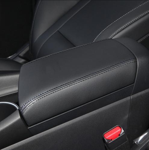1 piece black leather console armrest box panel cover for Toyota for Camry 2018-2024