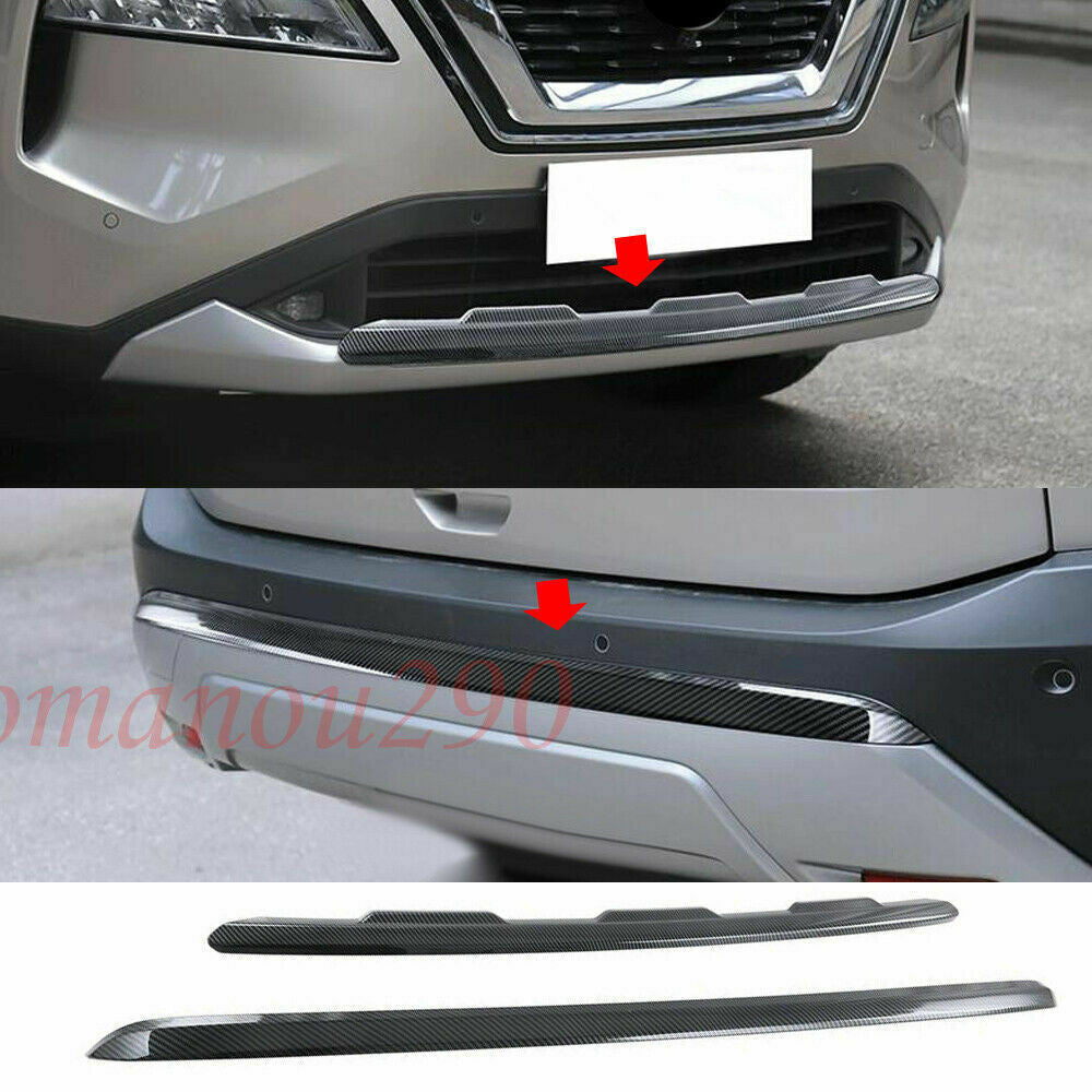 2021-2024 for Nissan Rogue Carbon Color ABS FrontRear Bumper Molding Cover Trim