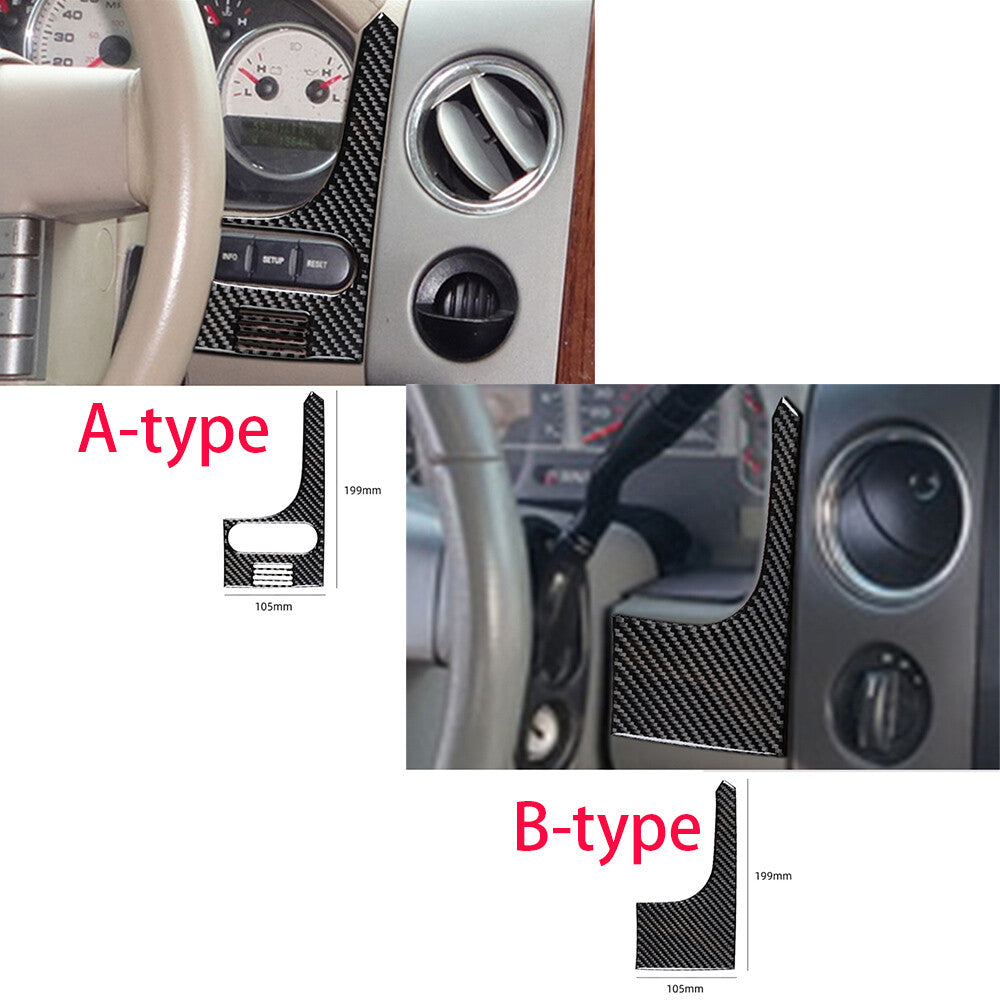 for Ford F150 FX4 2004-08Red Carbon Fiber Steering Wheel Right Side Panel Trim B