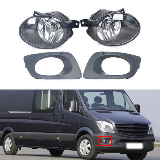 1Set Front Fog Light With Cover For 2014-2018 for Mercedes-Benz Sprinter W906