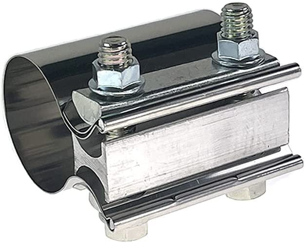 3-inch Butt connector with clip, exhaust muffler clip, 3-inch exhaust pipe clamp