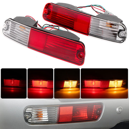 Rear Bumper LED Reflector Tail Brake Signal Lights for Mitsubishi Pajero Montero