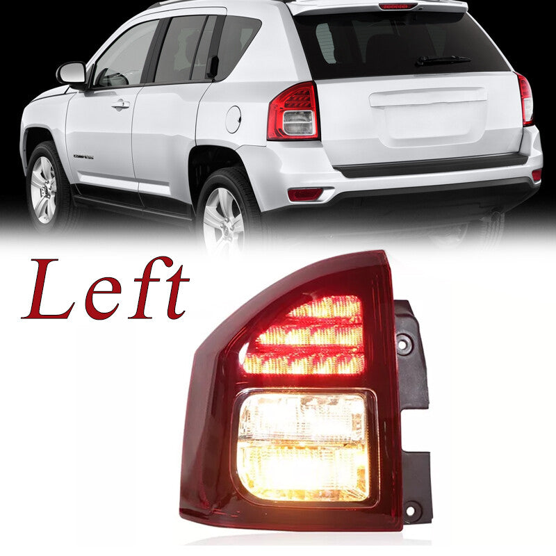 Left for Jeep Compass 2014-2017 LED Tail Light Tail Lamp Rear Stop Brake Lamp