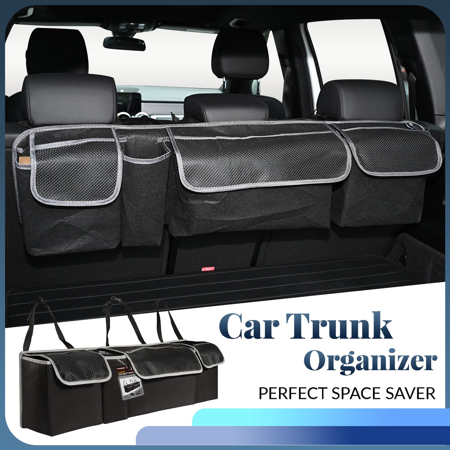 Felt Back for Seat Organiser Hanging Pouch Car Boot Storage Bag SUV Hatchback Trunk