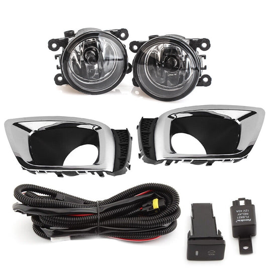 Pair Clear Len Fog Light +Covers+Wiring Kit For 2014-2018 for Subaru Forester XT
