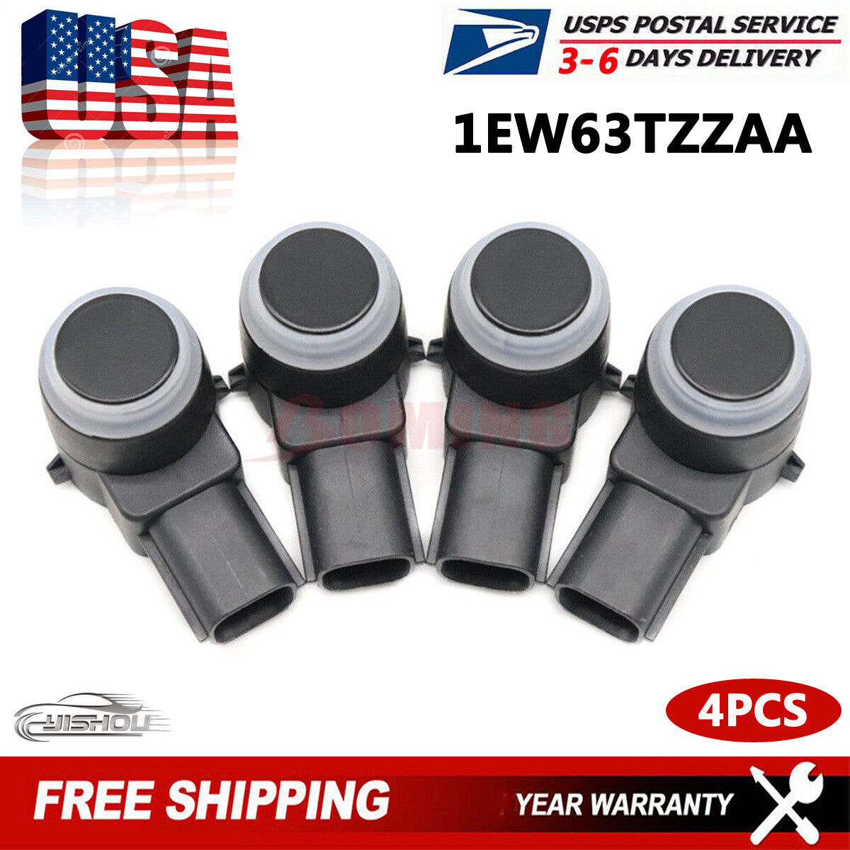 4pcs PDC 1EW63TZZAA Parking Assist Sensor 2009-2018 for Dodge for Chrysler for Jeep for Ram