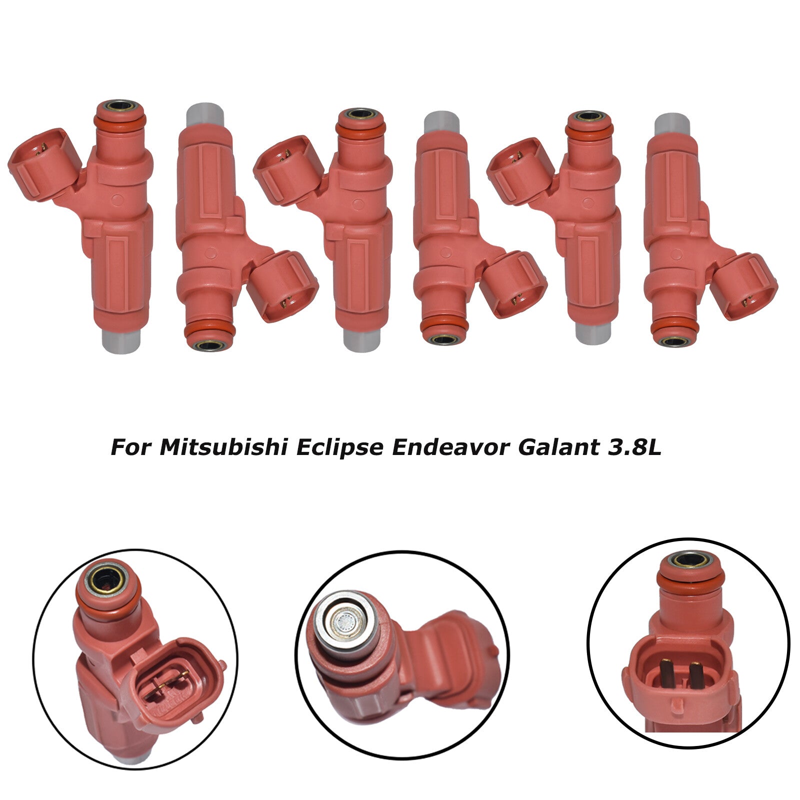 6pcs Fuel Injectors For 04-2012 for Mitsubishi Eclipse Endeavor Galant 3.8L HDB305F
