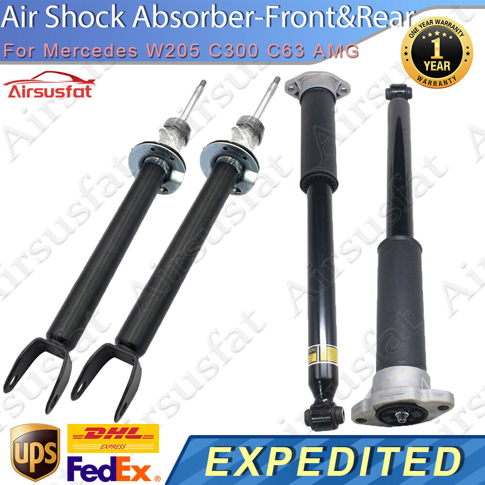 4x for Mercedes W205 S205 C350 C43 C63 AMG FrontRear Air Shock Absorber w/o EDC