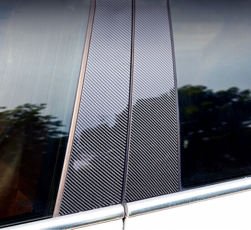 for Jeep Compass 2017-20 Carbon Fiber Pillar Post Door Window Molding Strip Trim