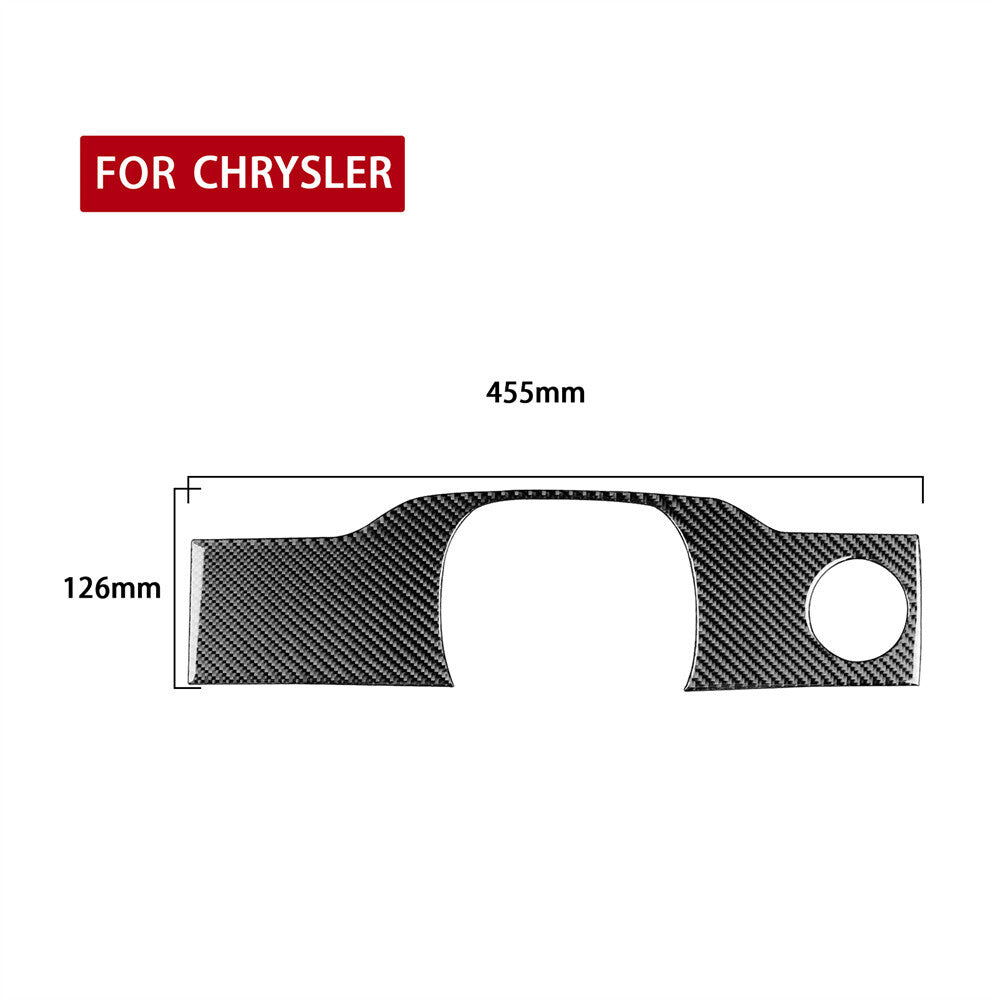 Carbon Fiber Dashboard Speedometer Lower Panel Cover for Chrysler 300C 2005-2007