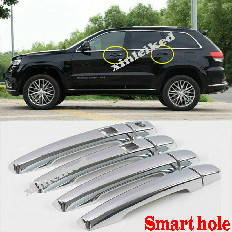 for Jeep Grand Cherokee 2011-2020 Chrome Outside Door Handle Decor Cover Trim