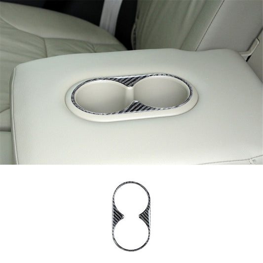 Carbon Fiber Rear for Seat Center Cup Holder Cover Trim for Honda CRV CR-V 2012-2016