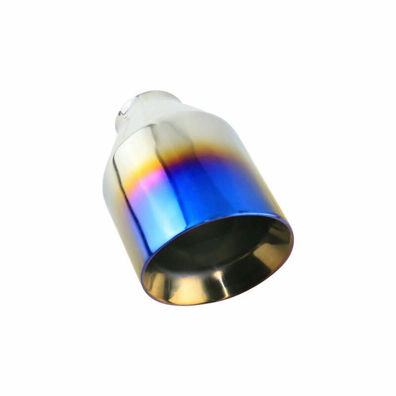 Blue Universal 2'' inlet 4'' outlet Exhaust End Tips Exhaust Tip 150mm Length