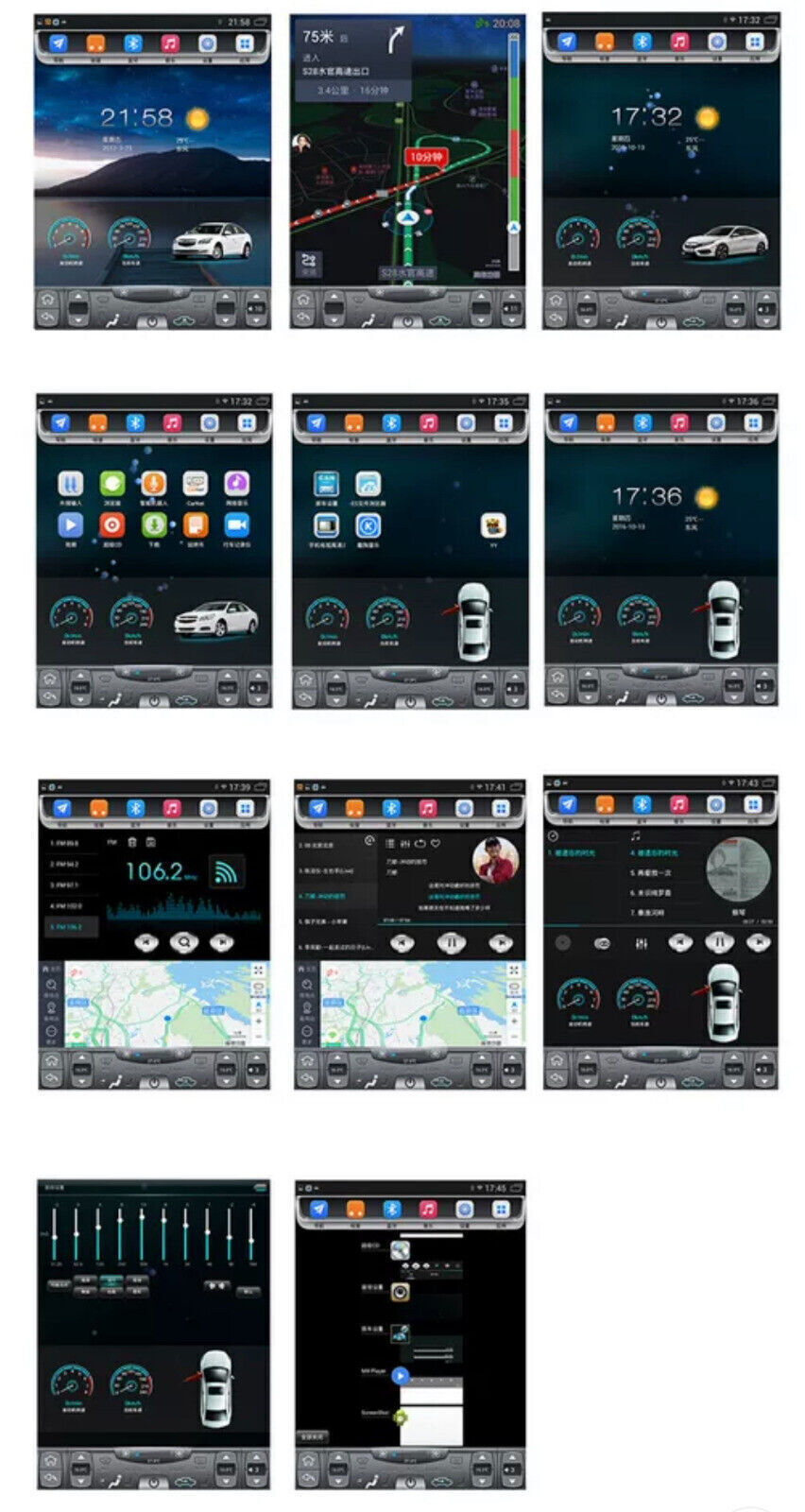 for Jeep for Wrangler Car Android Radio carpaly audio Wifi GPS Navigation 9.7 10~17