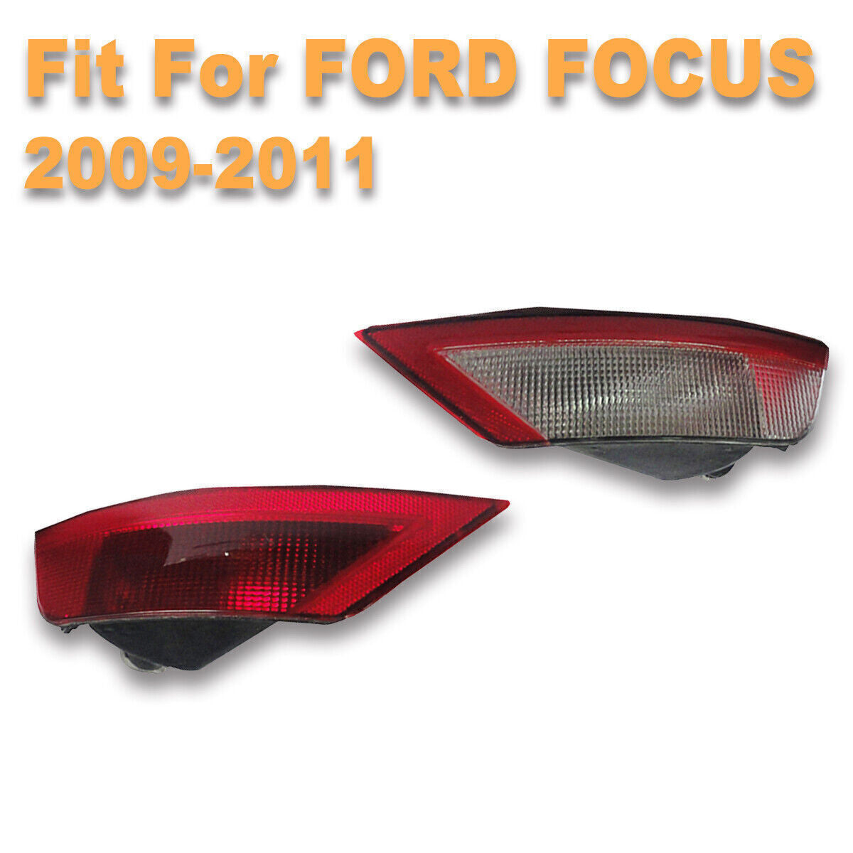 2PCS L+R Rear Bumper Reflector Lights Tail Lamp for Ford Focus 2009-11 Hatchback