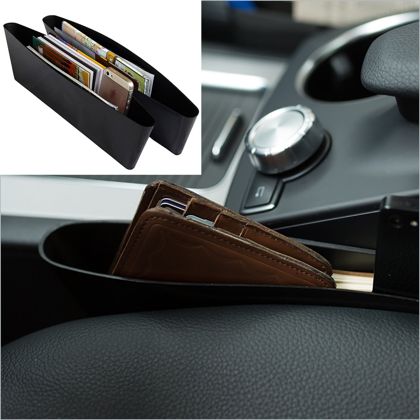 Catch Catcher Box Car for Seat Seam Storage Bag Pocket Organizer Holder Case for BMW