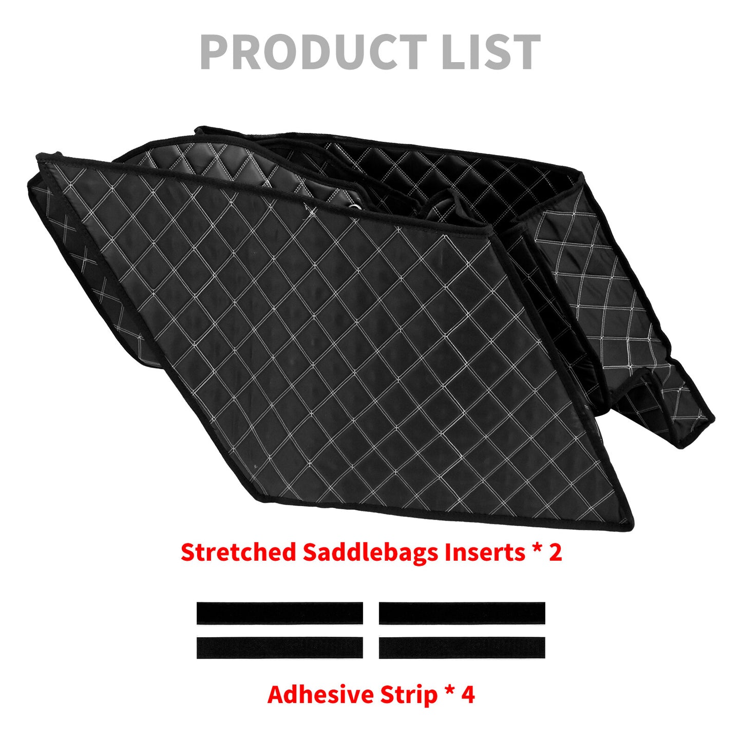 5 Saddlebag White Line Stretched Bag Inserts for Harley Road Electra Glide 14+