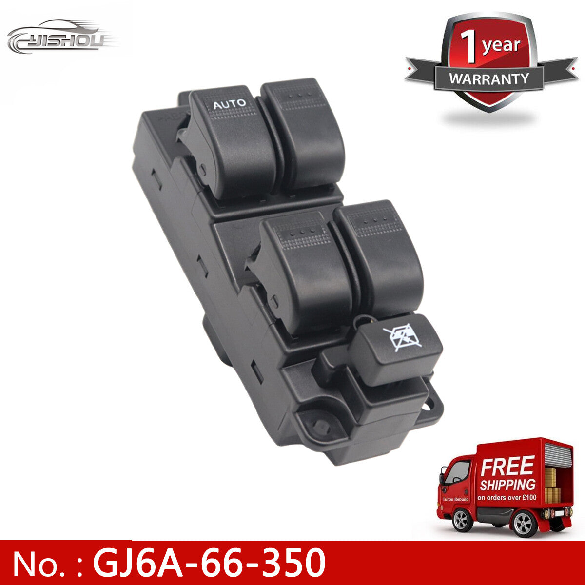 Power window control switch for front drive side applicable to for Mazda 6 2.3L 3.0L GJ6A-66-350A