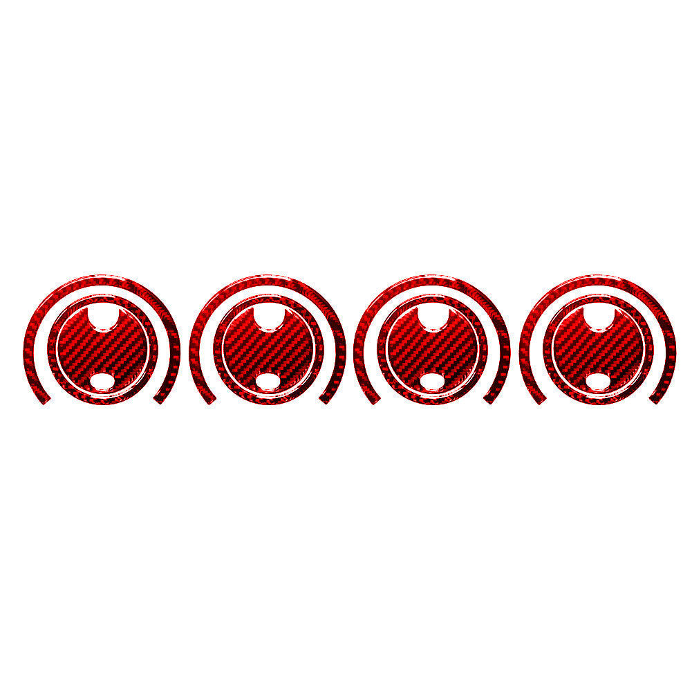 12X Red Carbon Fiber Vent Trim for Jeep for Wrangler 2007-2010