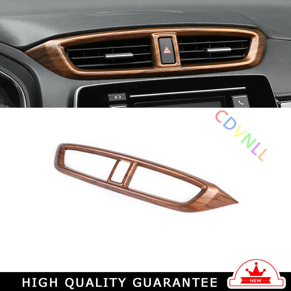 Middle Air Outlet Vent Cover Trim for Honda CRV CR-V 2017-2022 Matte Peach Wood