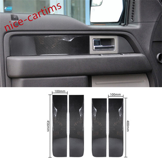 4¡ÁCarbon Fiber Interior Door Side Panel Decorative Cover for Ford F150 2009-14 A