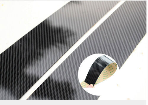 Carbon Fiber Look PC Window BC Pillar Post Cover Trim for Cadillac ATS 2013-2019