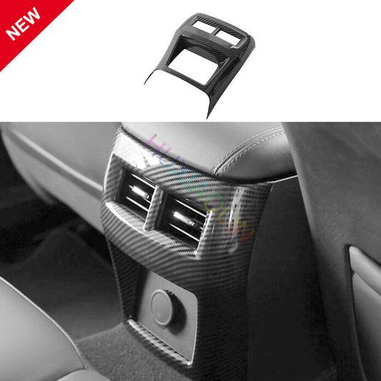 for Cadillac CT4 2020-24 Carbon Fiber Rear Air Outlet Anti-Kick Panel Cover Trim