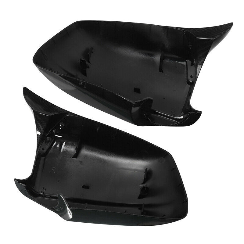 2-piece rearview mirror cover and door flap cover for BMW Pre-LCI 2011-2013, carbon fiber.