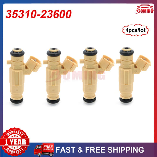Set of 4pcs New Fuel Injector 35310-23600 Fits for Hyundai Santa Fe for Kia Optima