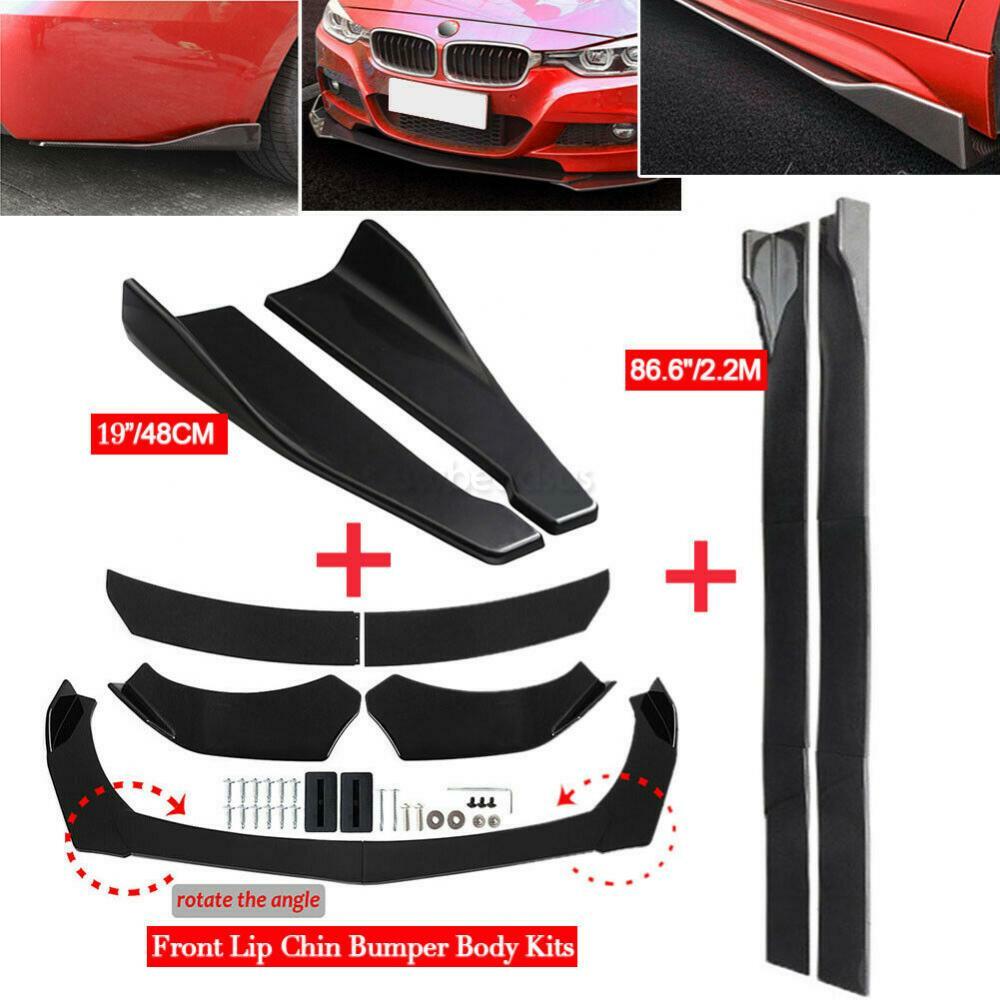 Front Rear Bumper Lip Spoiler Splitter +Side Skirts for Kia K5 GT Optima Forte