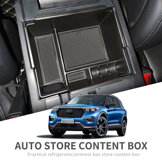Central Armrest Box Storage for Ford Explorer 2020-2022 Console Accessories Tray