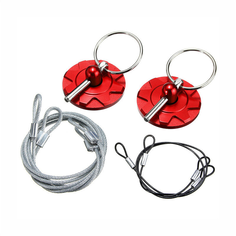 Car Racing Hood Pin Lock Hood Pins Universal CNC Aluminum Appearance Kit Red