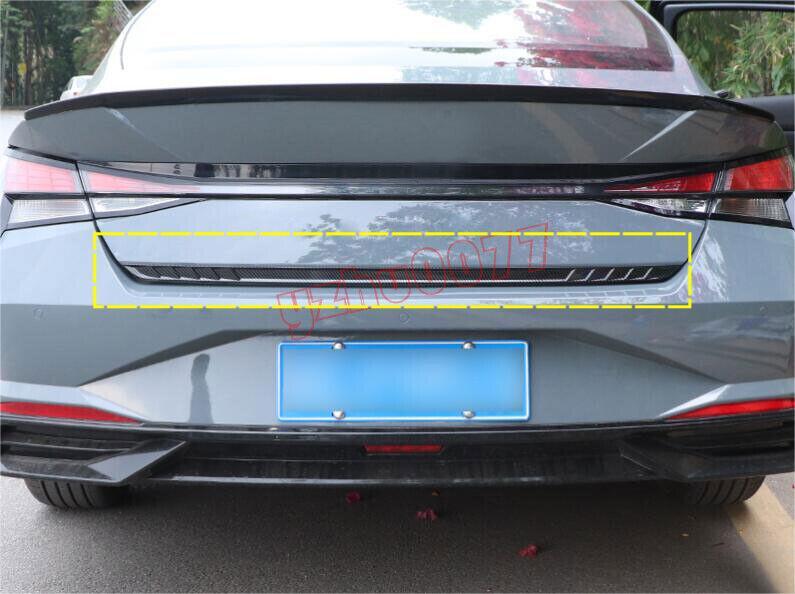 for Hyundai for Elantra 2021-2022 Carbon Fiber Look Rear Door Trunk Frame Cover Trim