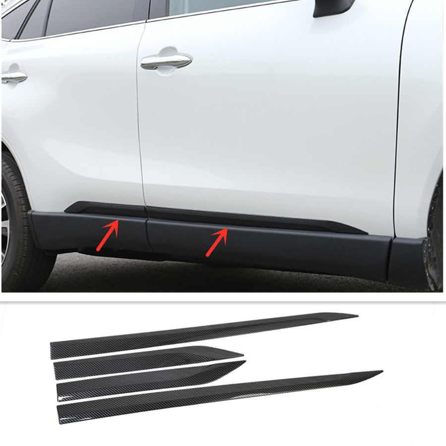 for Toyota Venza 2021-2023 Carbon fiber ABS Body Side Door Cover Trim Guard Set