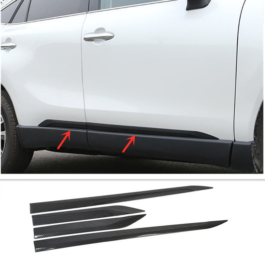 for Toyota Venza 2021-2023 Carbon fiber ABS Body Side Door Cover Trim Guard Set