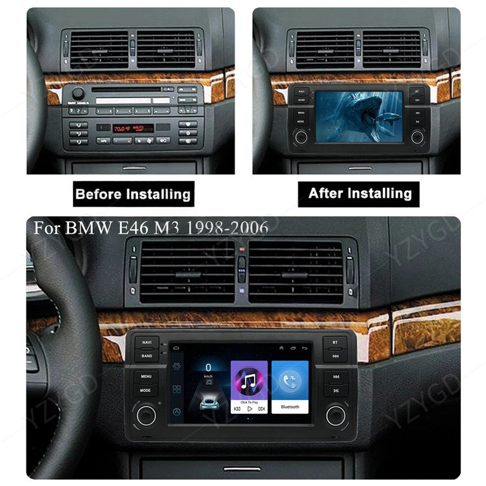 for BMW E46 3-Door Hatchback 2000-2004 Android Car Radio CarPlay WiFi GPS Screen