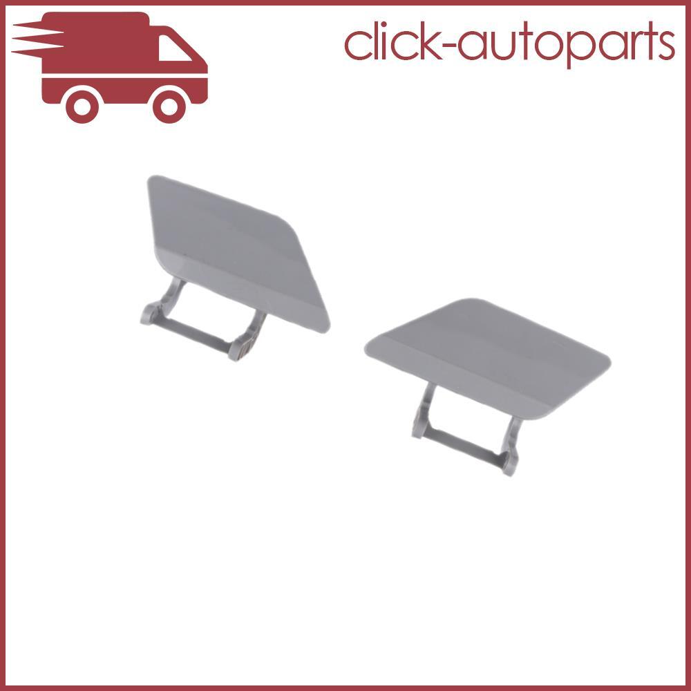 Pair Front Headlight Washer Cover Unpainted for Mercedes W204 C-Class 2012-2015