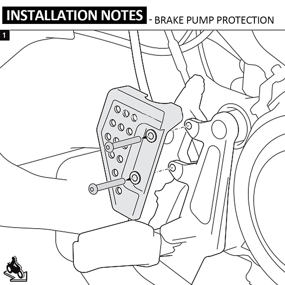 For Pan America 1250 RA1250 21- Heel Protector Guards Left Brake Pump Protection