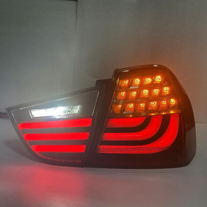 Suitable for BMW E90 3 Series 09-12 4Dr Sedan taillights with LED strips.