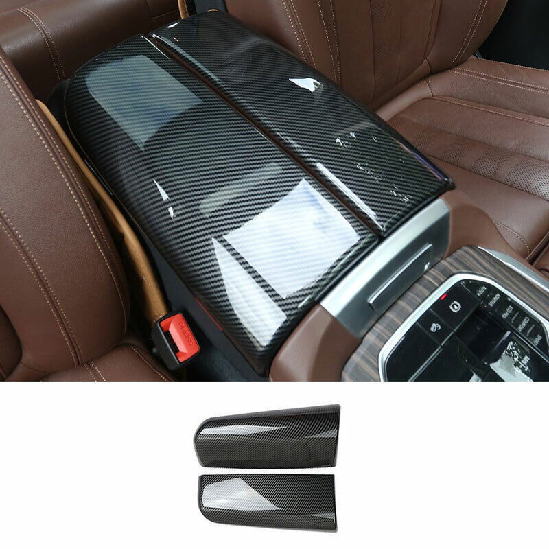 for BMW X5 G05 2019-23 ABS Carbon Fiber Central Console Storage Box Cover Trims