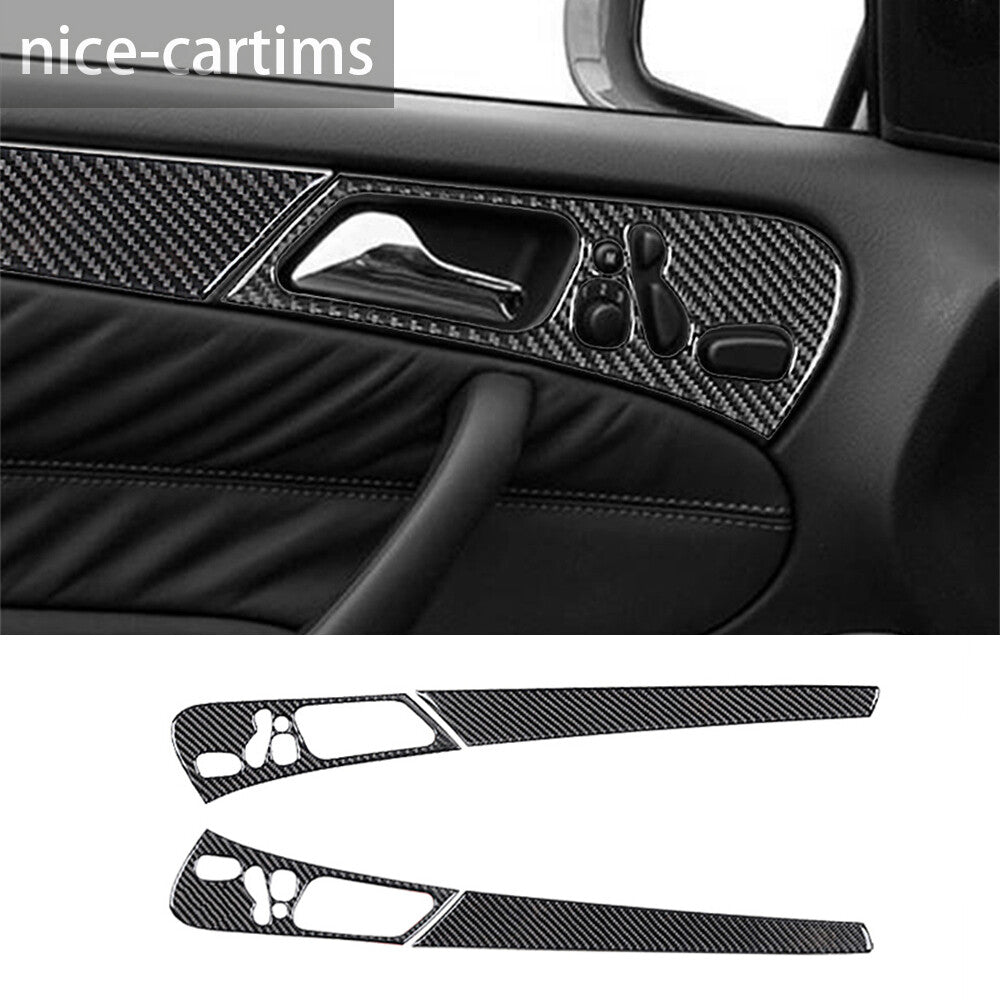 for Benz C Class W203 05-07 Carbon Fiber Interior Front Door Handle Panel Trim¡Á4