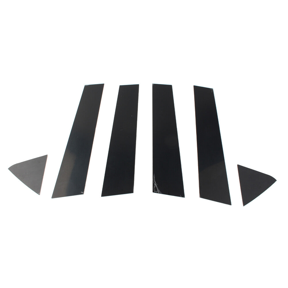 6Pcs Car Window Pillar Posts Door Trims Bright Black for Dodge Charger 2006-2010