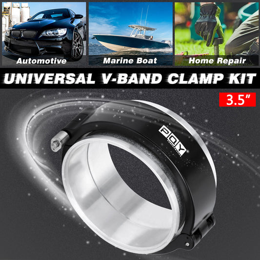 3.5'' 90mm Aluminum HD V-Band Clamp Quick Release for Intercooler Intake Pipes