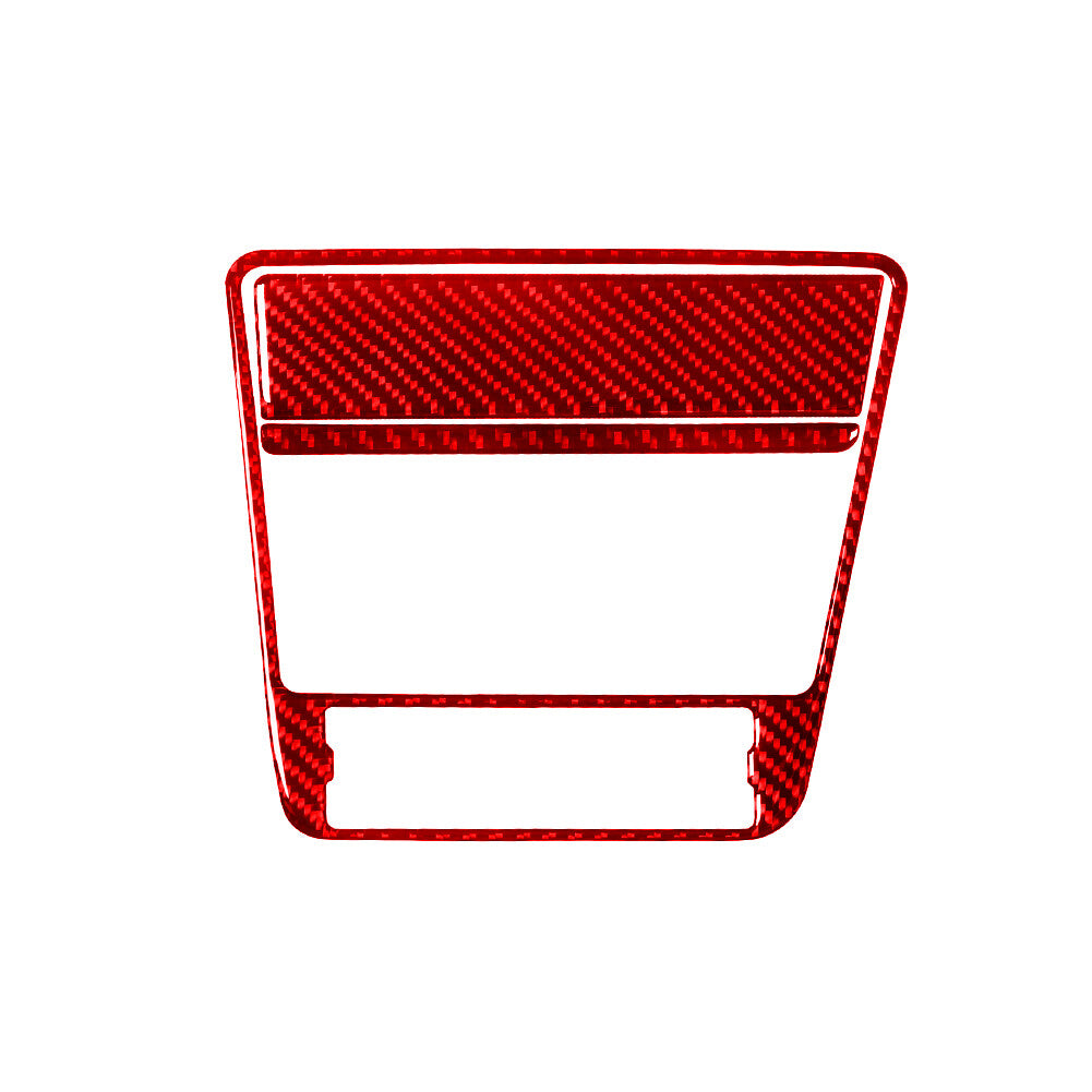 3Pcs Red Carbon Fiber Center Storage Cover Trim for Volkswagen for Tiguan 2013-2017