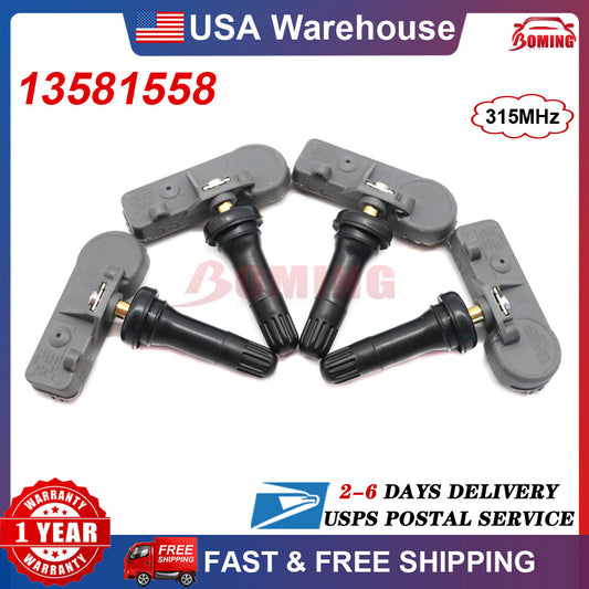 315Mhz 13581558 NEW TPMS TIRE PRESSURE SENSOR For GM for Chevy for GMC for Sierra for Buick 4PCS