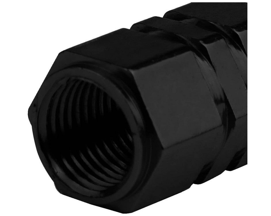 4-Piece Black 17mm Car Tire Valve Cover Stem Cover Air Valve Dust Cover for Nissan
